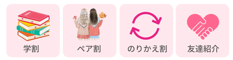 エミナルクリニック、学割、ペア割、のりかえ割、友達紹介、併用は?
